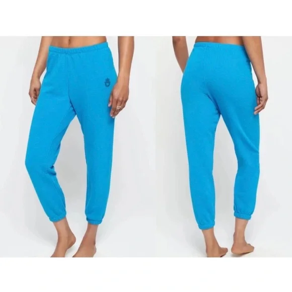 Spiritual Gangster Hamsa Luna Azul Cotton/Modal Joggers NWOT $118 - Picture 2 of 12